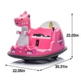 thumbnail image 3 of CIRUI 12V Kids Remote Control Bumper Car, 12V Electric Toy Car, Suitable for Toddlers, Dinosaur Design, Water Spray Light, Large Size Seat, Music, Gift for 2-5 Years Old Boys&Girls, Pink, 3 of 10