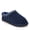 DARK BLUE, variant on Fireside by Dearfoams Men's Grafton Genuine Shearling Clog Slipper with Embroidery