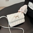 thumbnail image 1 of BOLSA DE MUJER BOWKNOT Bolso de hombro PU Bolso cuadrado de cuero PULA BOLDA DE LUXURA (BLANCA), 1 of 9