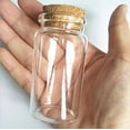 thumbnail image 2 of 6pcs 50ml Small Glass Bottles Vials Jars Glass with Cork Stopper Storage Bottle 50ml 37x70mm(1.45x2.75inch), 2 of 4