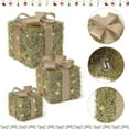 thumbnail image 3 of BENESKY Christmas Lighted Gift Boxes Set of 3, Pre-Lit Gift Present Boxes with Ribbons and Bows, Light Up Xmas Ornaments for Indoor Outdoor Christmas Tree, Home, Lawn, Yard, Gold, 3 of 6