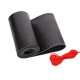 thumbnail image 1 of 3 piezas de cuero universal para coche de 38 cm (negro con hilo rojo), volante cosido a la moda DIY, transpirable y antirreflectante, 1 of 4