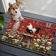 thumbnail image 4 of Red Rooster Bathroom Mats 2x3 FT, Non Slip Small Kitchen Mat, Farmhouse Animals Spring Floral Rustic Washable Soft Backed Front Door Throw Rugs Non-Shedding Indoor Outdoor Doormat for Entryway Sink, 4 of 8