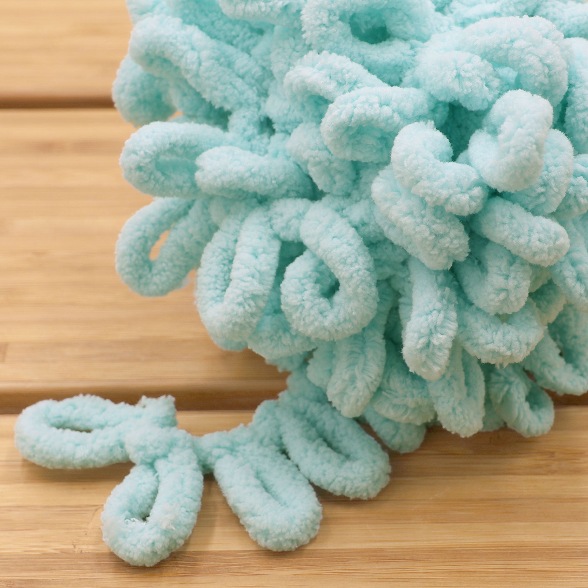 JubileeYarn Fun Finger Loops Yarn - 100g/Skein Jumbo Polyester - Blue - 3 Skeins