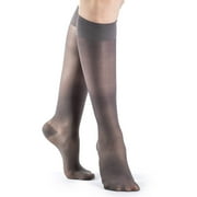 Sigvaris Well Being 120 Women's 15-20 Closed Toe Knee High Compression Stockings Charcoal B