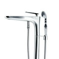 thumbnail image 3 of Pluto Triangle head tub filler faucet with Breeze Handle - Brushed Nickel, 3 of 11