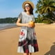 thumbnail image 4 of Balery Christmas Snowman With Hat Vestidos sueltos de manga corta para mujer, vestidos de verano 2025, vestidos casuales de corte A con vuelo., 4 of 6