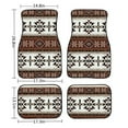 thumbnail image 6 of Renewold Southwest American Tribal Dark Brown Car Floor Mats 4 Pieces Universal Fit Anti-Slip Front & Rear Car Carpet All Season Weather Protection Auto Decor for Sedan SUV Van Truck, 6 of 7