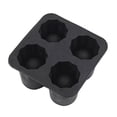 thumbnail image 2 of Unatoiry Ice Making Mould Low Temperature Resistance Spherical Ice Model Four Hole Design Portable Square Tray Streamline Appearance No.4 1Set, 2 of 6