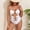 #0345-White, variant on Xucatan Women's Backless One Piece Swimsuit with Metal Star Detail and Removable Pads, Modest Cozy Monokini for Beach Pool Vacation Gift