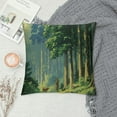 BCIIG Dog Person Forest Graphic Decorative Throw Pillow Cover for Home