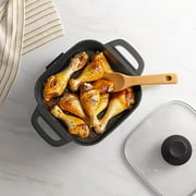 AORAN KITCHEN Electric Frying Pan with Lid, Multifunctional Skillet for Frying, Grilling, Boiling & Cooking, Nonstick, Compact, Easy-to-Clean, Adjustable Temp Control Black