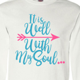 thumbnail image 4 of Inktastic It is Well with My Soul Pink Arrow Long Sleeve T-Shirt, 4 of 5