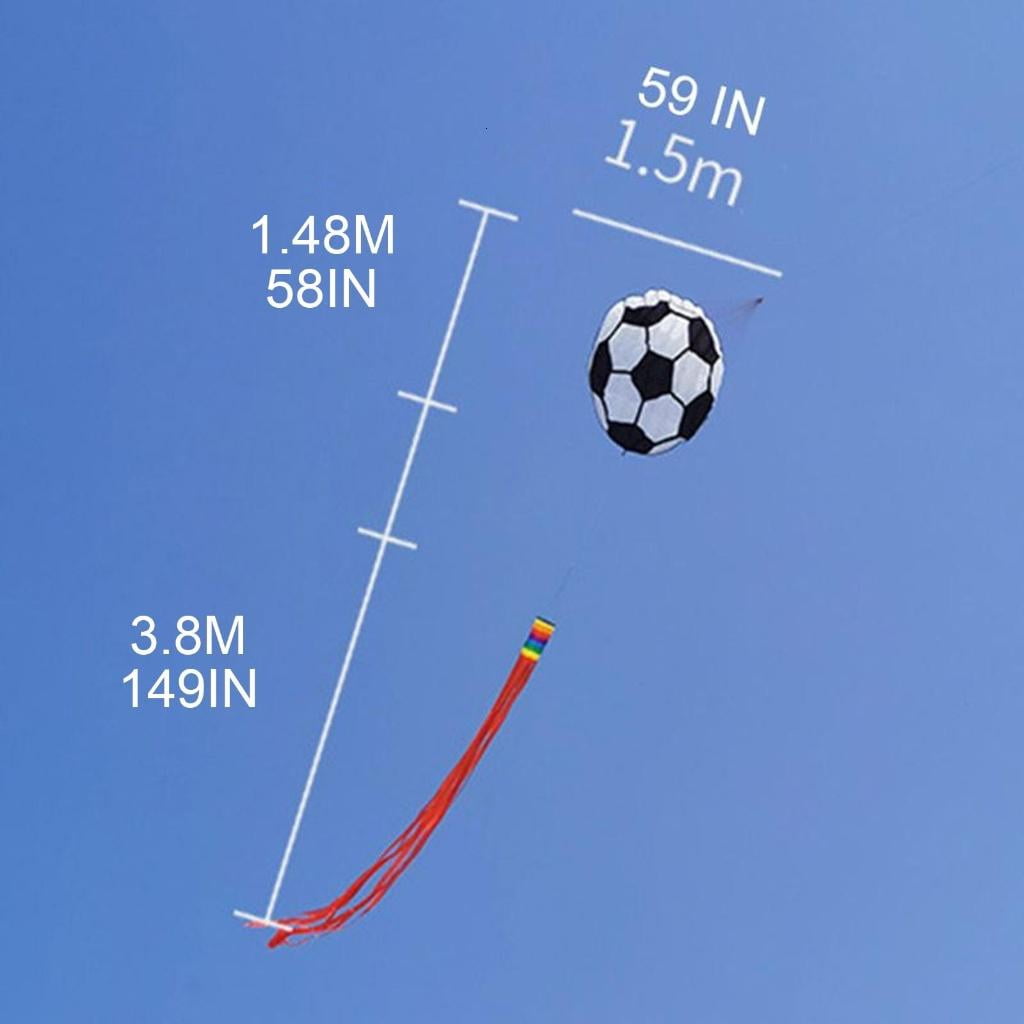Long Football Shape Kite Large Huge Outdoor Soft Flying Kite for and Adults Camping Outdoor Toy