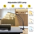 thumbnail image 3 of Advwin Folding Manicure Table with Dust Collector, Rolling Nail Desk w/ LED Lamp, Wrist Rest & Carrying Bag, Portable Nail Tech Workstation for Home & Salon, Black Marble, 3 of 12