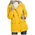 thumbnail image 4 of GEWSEY Women's Anorak Military Jacket Lightweight Casual Cotton Coat with Hood (Yellow, XL), 4 of 6