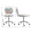 thumbnail image 5 of Guyou Cute Fuzzy Kids Chair, Faux Fur Rolling Swivel Children Desk Chair, Adjustable Student Task Chair Vanity Chair with Heart Shaped Back for Bedroom Living Room Study Room Kids Room , Multicolor, 5 of 13