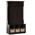 thumbnail image 4 of Twin Star Home 40" Hall Tree with Open Storage and Included Baskets, Midnight Cherry, 4 of 10