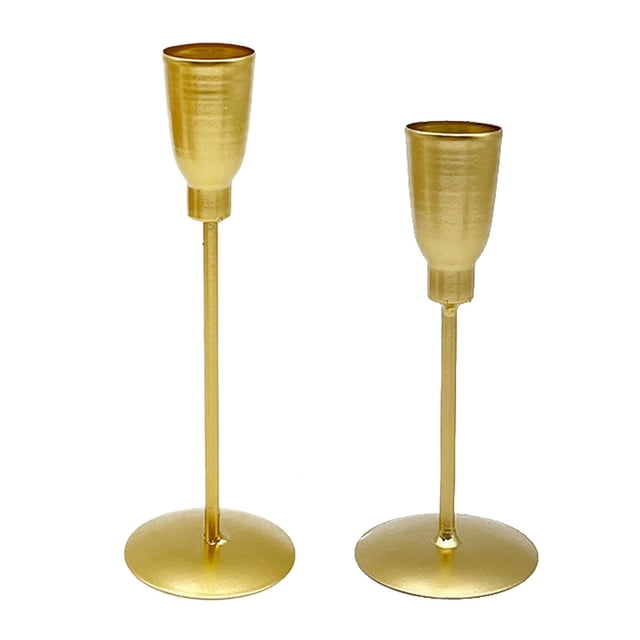 Candelabro de Metal de 2 uds, regalos de portavelas, candelabro, decoración de mesa, soporte de vela, adorno de mesa para boda Oro