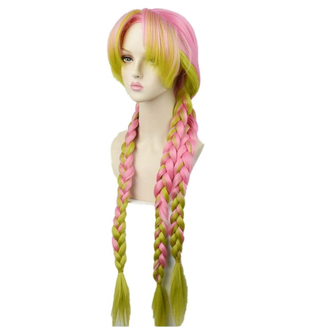 Peluca para cosplay Kanrojis Mitsuris, pelo sintético, 90 cm