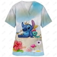 thumbnail image 3 of Uniforme clínico de enfermera de Disney Star Baby Stitch, uniforme de enfermera informal para mujer, uniforme de enfermera de manga corta con cuello en V, uniforme superior, 3 of 5