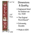 thumbnail image 3 of My Word! Welcome Santa Face Christmas Holiday Porch Board Welcome Sign & Porch Leaner for Front Porch Deck Patio or Wall - Indoor Outdoor Farmhouse Rustic Vertical Home Decor 8"x46.5", 3 of 5