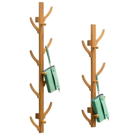 Mirror Key Holder For Wall Wall Mount Tree Hooks Rack Coat Keys Hat Jackets Hanger Holder Storage Organizer, 2 Sizes ()