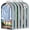 6pcs 40in new, variant on 6 Pcs 60" Garment Bags for Hanging Clothes, Clear Suit Bags for Closet Storage Clothing Storage, Garment Bags Shoulder Covers with 4" Gussets for Coats, Jackets, Shirts and Sweater Black