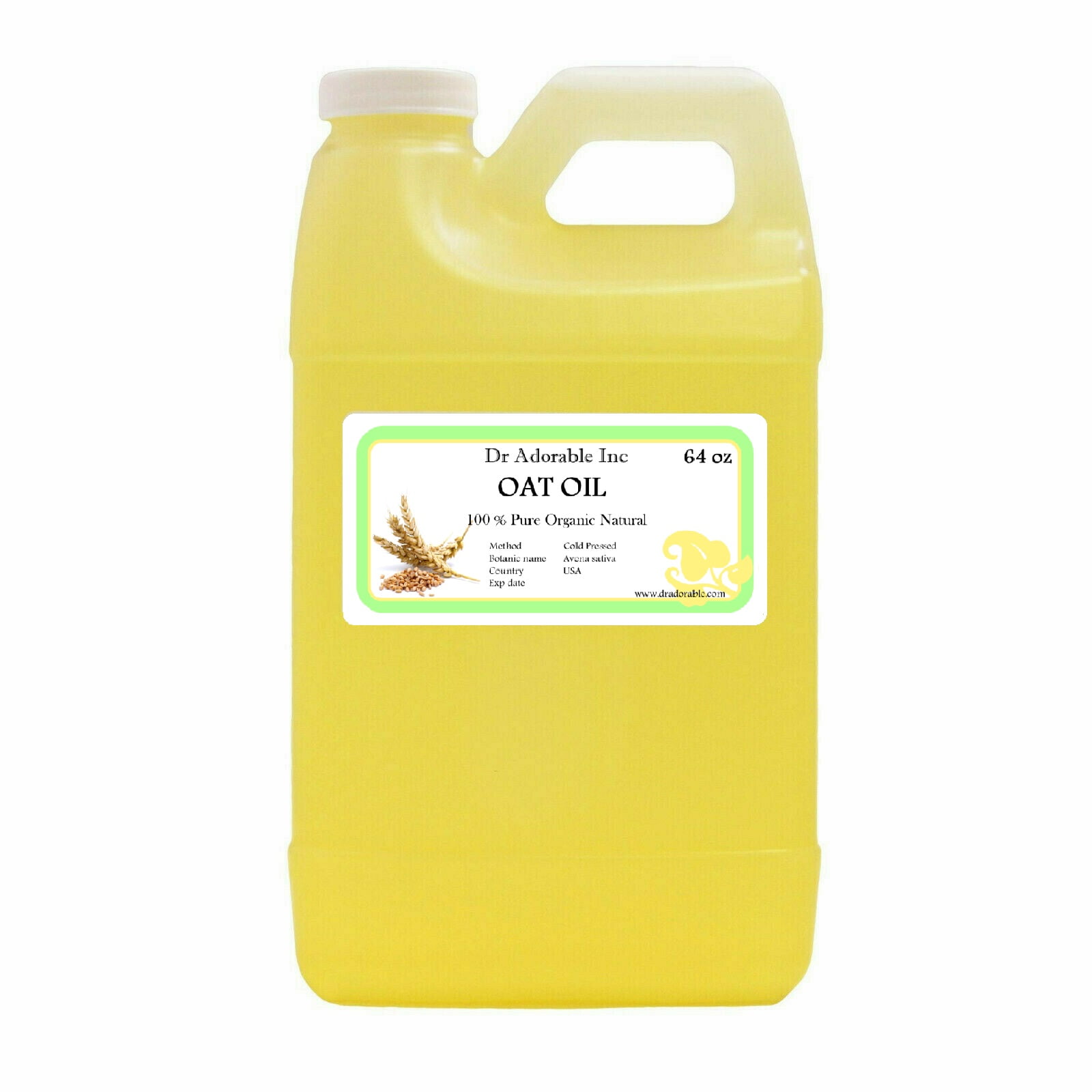 Dr.Adorable Oat Oil 100 Pure Organic Cold Pressed Natural 64 oz