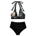 thumbnail image 6 of LIUJUNSHOP Women High Waist Bikini Sets Mesh Tummy Control 2 Piece Swimsuits, 6 of 8