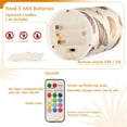 thumbnail image 5 of Yayeee Flameless Candles with Remote Flickering Battery Operated Multi Color Changing, Beige Watercolor Seashells, 5 of 7