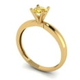 thumbnail image 2 of Solitaire Engagement Ring for Women - 0.5ct Natural Citrine in 14K Yellow Gold Promise Ring, 2 of 5