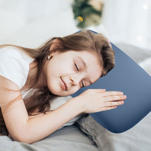 Small Pillow,Soft Breathable Cotton Memory Foam Pillows with Washable Removable Pillowcase Travel Pillow for Sleeping Camping Home Office Nap Lumbar Support Bedroom Adults(Navy)