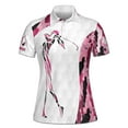 thumbnail image 2 of Custom Name Colorful Camouflage Tropical Pattern Golf Women's Polo Shirt S-5XL, 2 of 7
