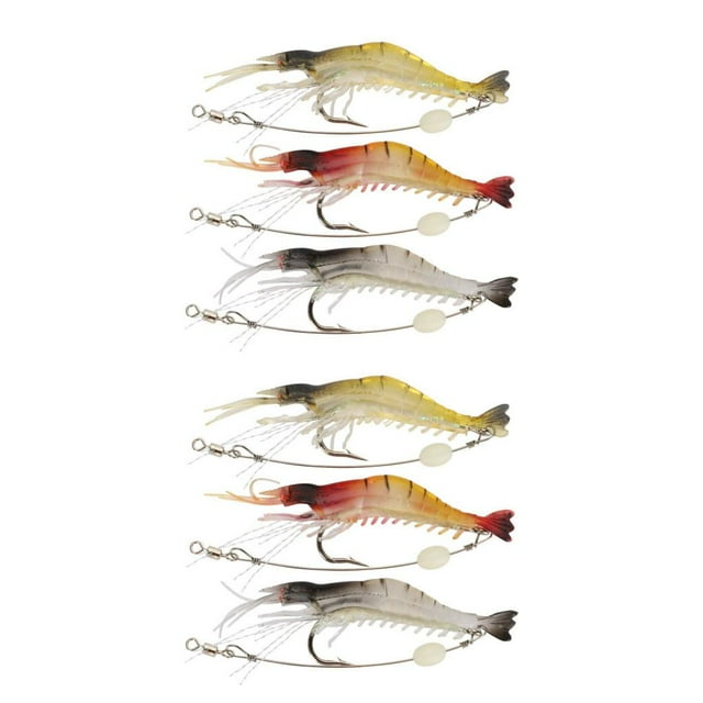 Thinsony 3pcs Soft Lures Shrimp Bait Set Kit Fishing Lures Baits Tackle Set Freshwater Trout Bass Baits color random 3pcs 2Set