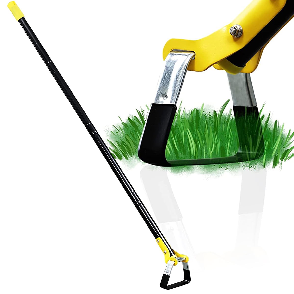Welpettie Garden Hoe Tool Stainless Steel Sharp Stirrup Loop Hoe Ergonomic Long Handle