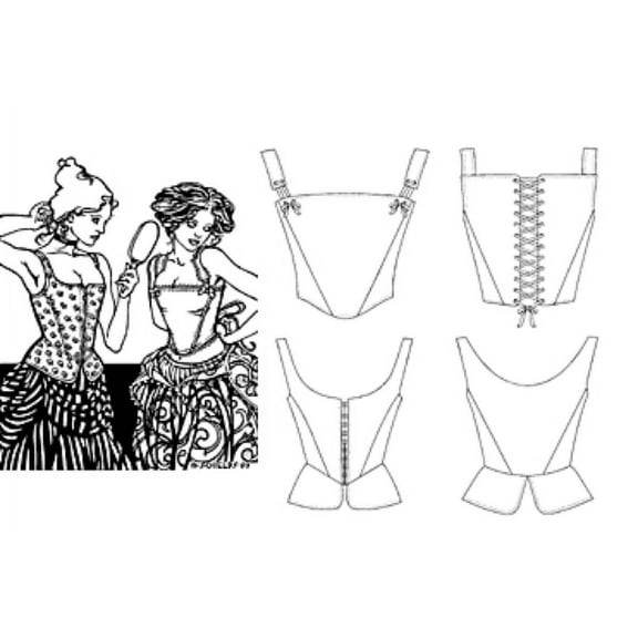 Folkwear #267 M'Lady's Corset Vest 16th Century Undergarment Sewing Pattern (Pattern Only)