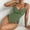 Army Green, variant on HaoXianJian Women Swimsuit 1 Piece Cheeky leopard Print Bathing Suit V Neck Bodysuit Flowy Body Shaping Swimwear