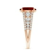 thumbnail image 3 of ANGARA Classic Oval Lab Grown 3.3 Ct Ruby Split Shank Engagement Ring for Women in 14K Rose Gold (Size-10x8mm) | July Birthstone, Anniversary, Jewelry Gift for Women | Lab-Grown Ruby Ring, 3 of 8