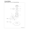 thumbnail image 3 of Kingston Brass CC44150DXK 1/2-Inch FIP x 1/2-Inch or 7/16-Inch Slip Joint Quarter-Turn Straight Shut-Off Valve with Flange in Matte Black, 3 of 5
