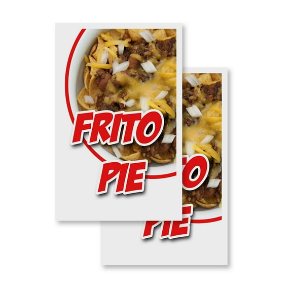 Frito Pie (2-PACK) 24" x 36" Vinyl Decals | Sign Insert Peel & Stick Decals Stickers Window Signs