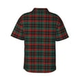 thumbnail image 3 of Daiia Tartan Plaid Hawaiian Shirt for Men Gentle Cotton Regular Short Sleeve Casual-Small, 3 of 9