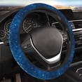 thumbnail image 5 of Gaeub Blue Glitter Sparkles Breathable Stretch Elastic Steering Wheel Cover, Cool in Summer and Warm in Winter, Universal 15 inch, 5 of 6