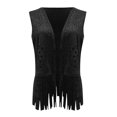 thumbnail image 5 of Lixiuxyad Winter Outerwear Ladies' Fashionable Fringed Vest Retro Vest And Sleeveless Jacket Black, 5 of 5
