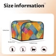 thumbnail image 2 of Toasting Machine Cover 4 Pieces 12.4×10.6×8.3in Dust-Proof Explosion-Proof Waterproof And Wear-Resistant Hollow Bottom Gray Tie-Dye Background Rainbow Colors_1, 2 of 7