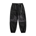 thumbnail image 4 of YDLCAFD Mens Casual Pants Relaxed Fit Stretch Men'S New Spring Splicing Sports Paratrooper Trousers Windproof Drawstring Feet Couple Models Straight Casual Trousers, 4 of 5