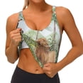 thumbnail image 3 of Fuzoiu Watercolor African Animals Wildlife Print Women's Sports Vest,U-Back Sports Tank,Gym Vests,Athletic Sleeveless Shirts,Exercise Undershirts,Yoga, Gym, and Dance Wear-Medium, 3 of 8