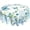Blue Butterfly Daisy, variant on Christmas Round Tablecloth Washable Reusable Decoration 60 Inch Table Cover for Kitchen Party