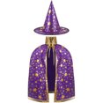thumbnail image 2 of Halloween Hooded Robe Cloak, Adult Witch Style Costume Cape with Hat, Long Dress Up Cloak for Masquerade Parties, Stage Performances, Costume Events and Seasonal Gatherings, 2 of 4