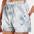 thumbnail image 1 of Puntoco Pantalones cortos casuales para mujer Pantalones cortos casuales estampados sin estiramiento de cintura alta a la moda para mujer, 1 of 5